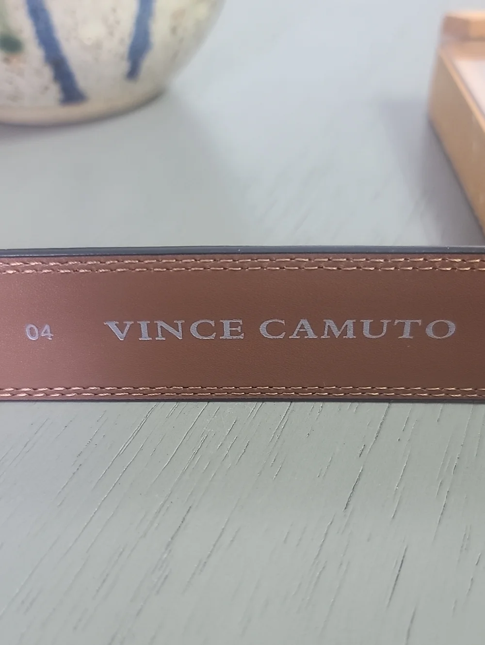 Vince Camuto Classic Black Leather Men’s Belt Size 36